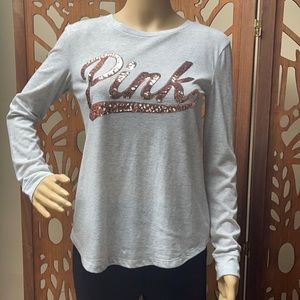 Victoria’s Secret Pink Sequin Long Sleeve T-shirt